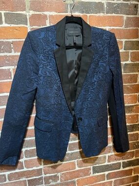 BCBG “Philipe” Black & Navy Lace Blazer